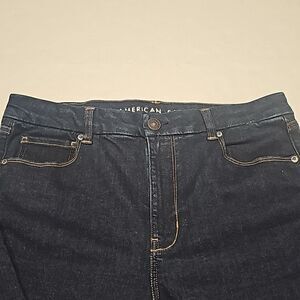 Dark blue American Eagle curvy hi rise skinny jeans size 16 short